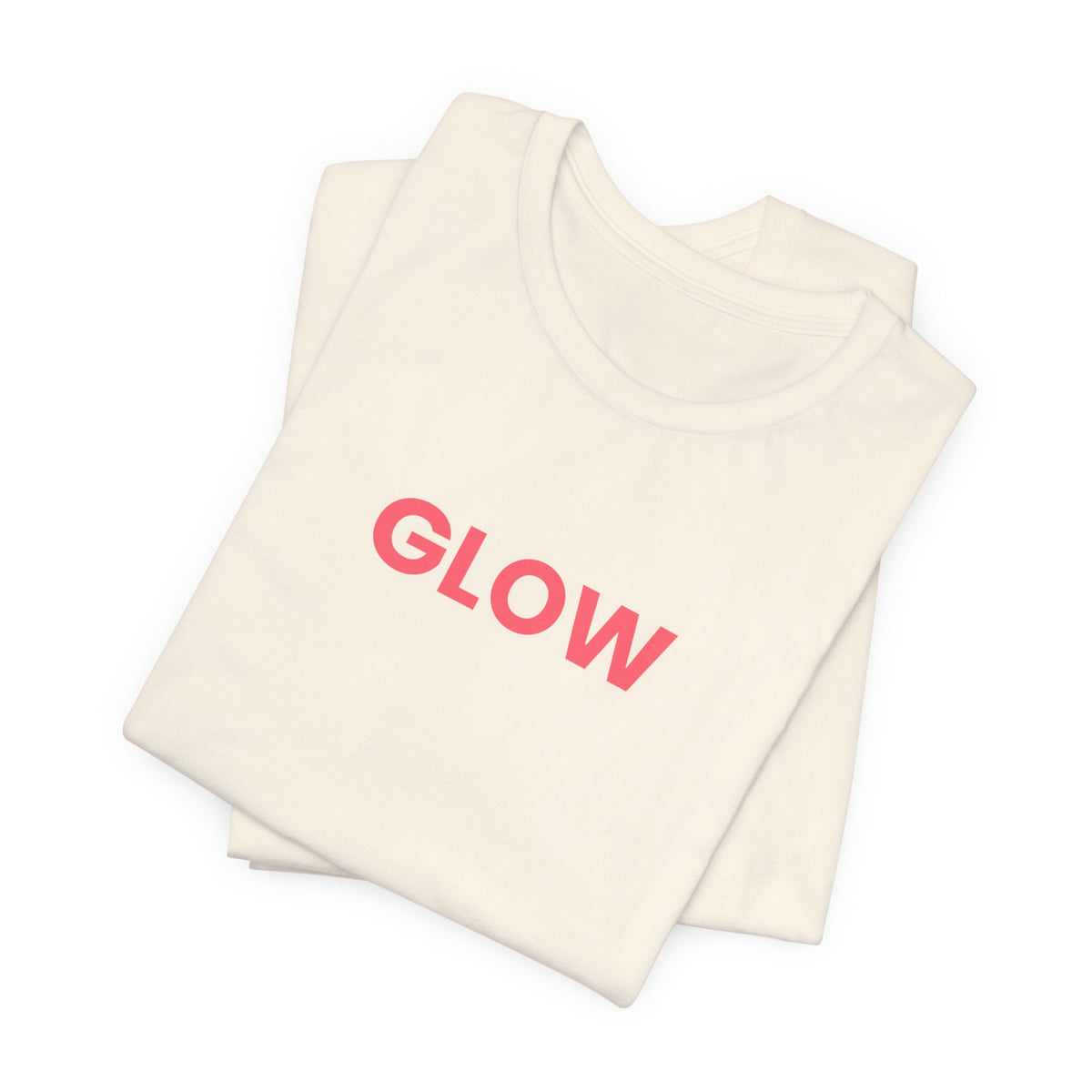Glowwell Cream Tee - Coral Glow Edition