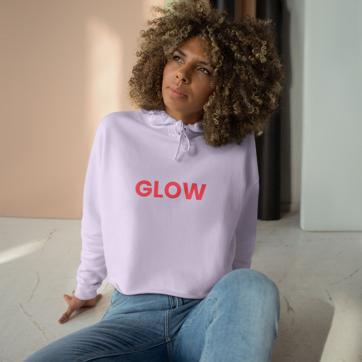 Glow Cropped Hoodie —a little glow with a  little more attitude