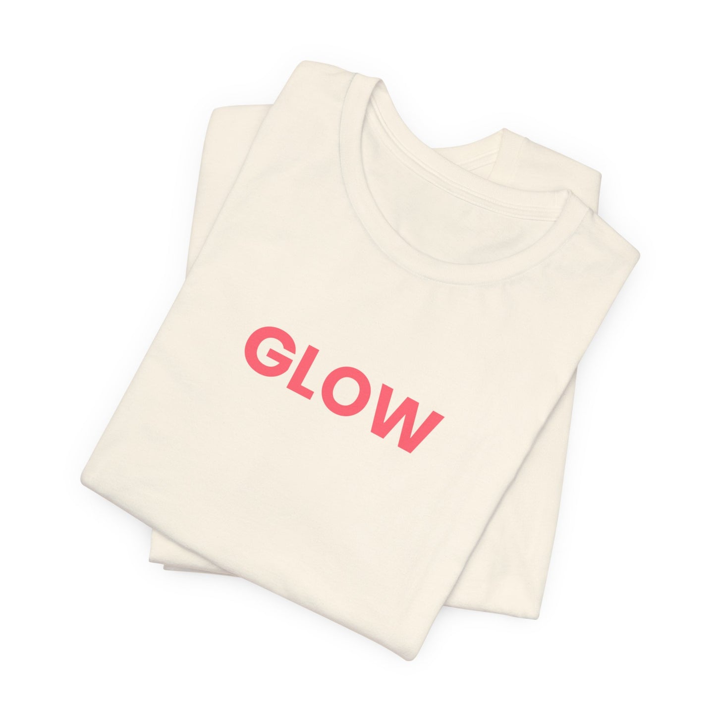 Glowwell Cream Tee - Coral Glow Edition
